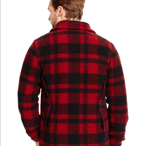 Ralph Lauren Denim Supply Men's Red Plaid Wool-blend  Buffalo Barn Jacket S/P - Picture 9 of 9